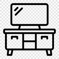 media center table, coffee table, side table, entertainment center icon svg