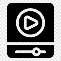 media player, audio, video, movies icon svg