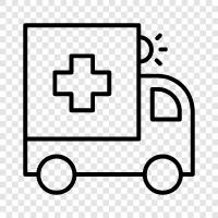 medizinischer, EMS, medizinischer Transport, Krankenwagendienst symbol