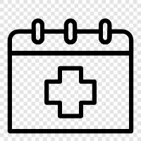 medical appointments, medical records, medical scheduling, medical terminology icon svg