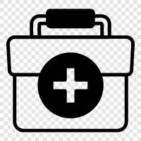 medizinische Tasche, Arzttasche, medizinische Versorgung, Arztbedarf symbol