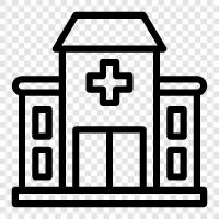 medical center, health care, medical facility, hospitalization icon svg