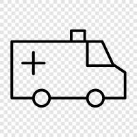 medical emergency, emergency medical service, EMS, ambulance service icon svg