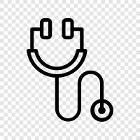 medical equipment, heart, lungs, diagnosis icon svg