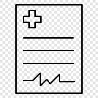 medical letter, medical record, medical chart, medical report icon svg