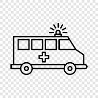 medizinischer, ambulanter Service, Krankenwagenbesatzung, medizinischer Notfall symbol