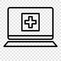 Medical, Laptop, Computers, Health icon svg