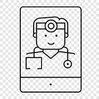 medical, iPad, medical app, doctor icon svg