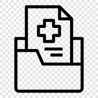 medical record, health record, medical file, doctor s office icon svg