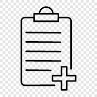 medical report, medical document, medical paper, medical report writing icon svg