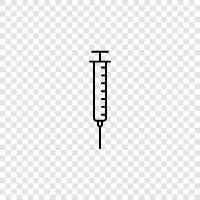 :: медицинское обслуживание, инъекции, иглы, медицинские принадлежности Значок svg