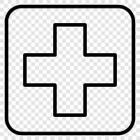 медицинский символ, символ креста, медицинская кросстатуировка, медицинский перекрестный смысл Значок svg