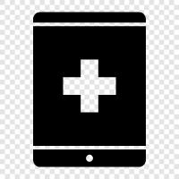 medical tablet, children s tablet, medical app, medical software icon svg