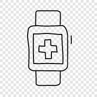 medical watch, medical alert, medical monitoring, health insurance icon svg