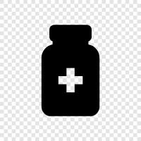 Medicine, Bottles, Glass, Pharmaceuticals icon svg