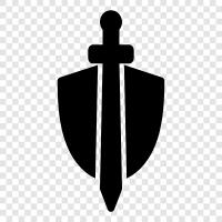 medieval, medieval swords and shields, medieval armor, medieval weapons icon svg