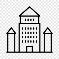 medieval, fortress, stronghold, keep icon svg