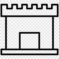 medieval, fortress, keep, defensive icon svg