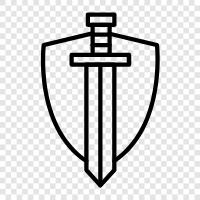 medieval, medieval swords, medieval shields, medieval armor Значок svg