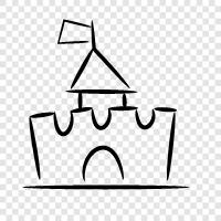 medieval, fortress, stronghold, keep icon svg