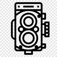 medium format photography, medium format film, medium format cameras, medium format lenses icon svg