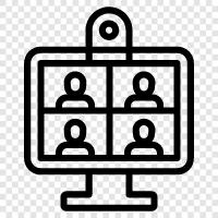 meeting, conference, webinar, virtual meeting icon svg