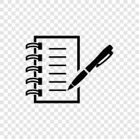 memo, memo pad, journal, todo list icon svg