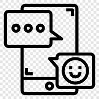 messaging, messaging app, chatbots, messaging services icon svg