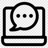 messaging, social networking, online chatting, chat icon svg