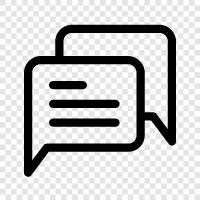 messaging, social media, online communication, online discussion icon svg