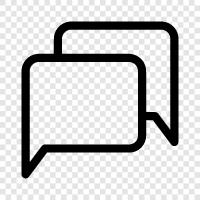 messaging, conversation, chatting, social media icon svg