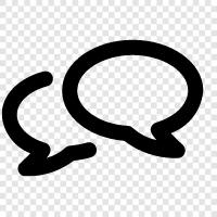 messaging, conversation, online conversation, online chat icon svg