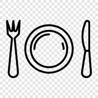 Metal, Cutlery, Food, Plate icon svg