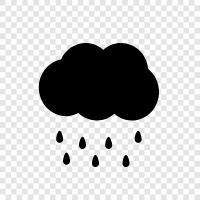 meteorology, weather, precipitation, thunderstorms icon svg