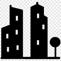 metropolis, urban, population, commuters icon svg