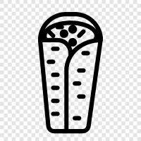 Mexikanisch, Tacos, Frühstück, Mittagessen symbol