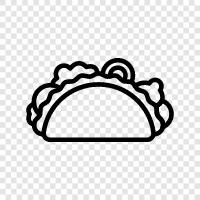 Mexican, food, restaurant, Taco icon svg