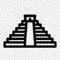 mexico, pyramid, mayan pyramid icon svg