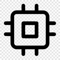 microchip, microprocessors, digital, integrated icon svg