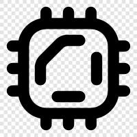 microchip, silicon, microprocessor, computer icon svg