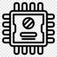 microchip, processor, microprocessor, integrated circuit icon svg