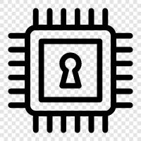 microchip, semiconductor, microprocessor, personal computer icon svg