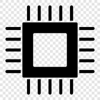 Mikroçip, yarı iletken, elektronik, elektronik ekipman ikon svg