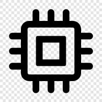 microchip, silicon, semiconductor, microprocessor icon svg