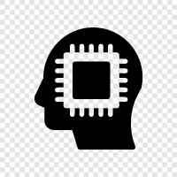 Mikrochip, Siliziumchip, integrierte Schaltung, Mikrocontroller symbol