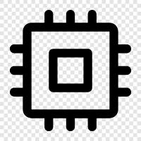 microchip, semiconductor, microprocessor, computer icon svg