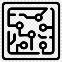 microcontroller, digital, analog, design icon svg