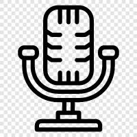 microphone, boom, audio, sound icon svg