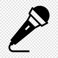Kayıt için mikrofon, Kayıt mikrofonu, Podcast mikrofonu, Konferans mikrofonu ikon svg