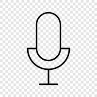 Mikrofon, Mikrofon für Aufnahme, Podcasting, Audioaufnahme symbol